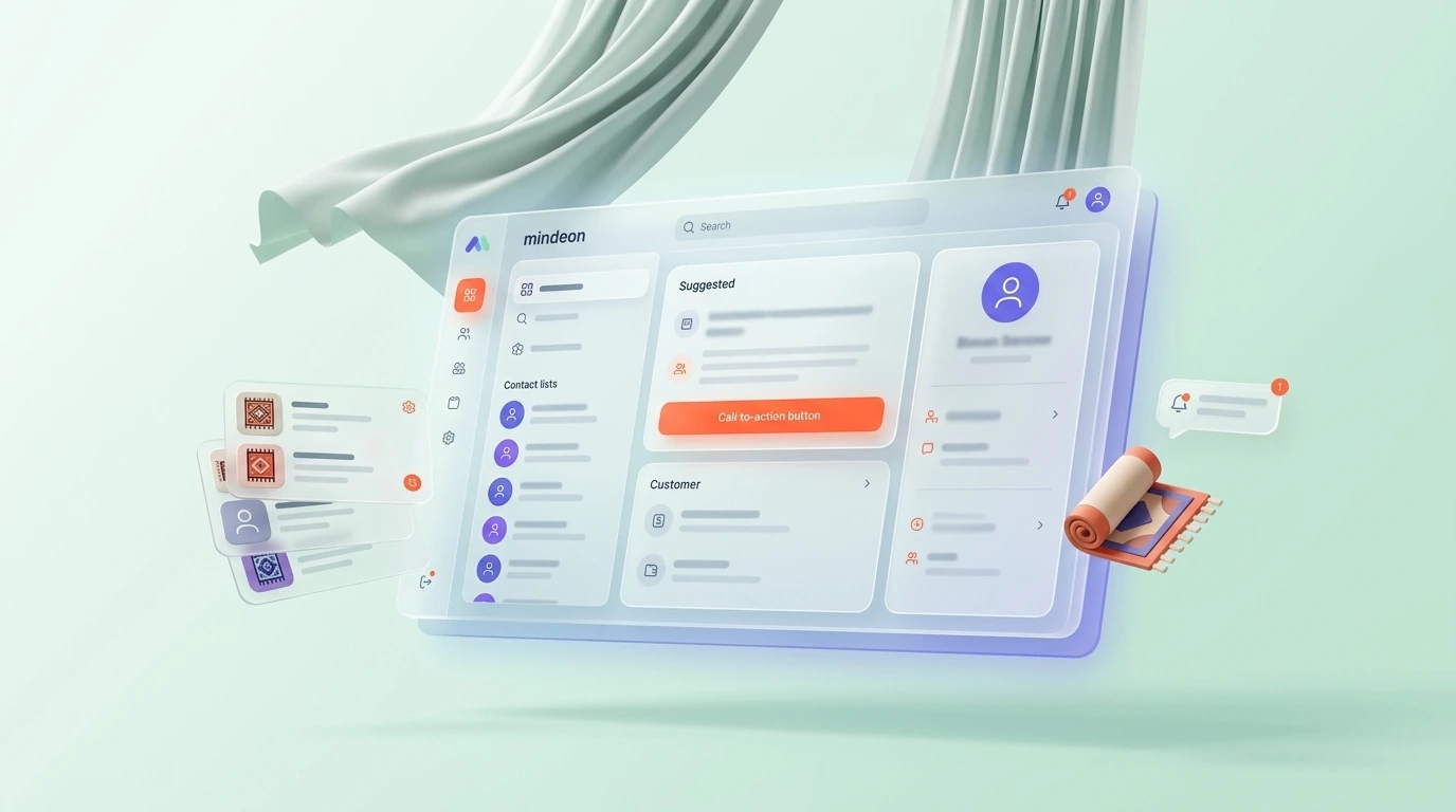 CRM Atmosphère — pilotage tissus, caisse et confections